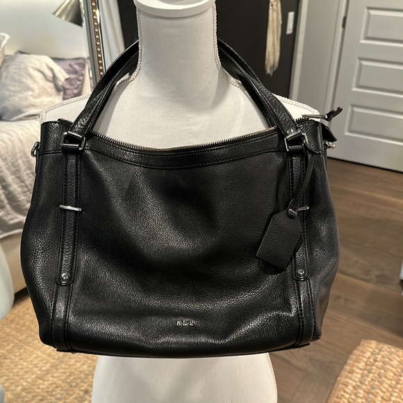 Ralph Lauren black leather bag - Picture 1 of 7